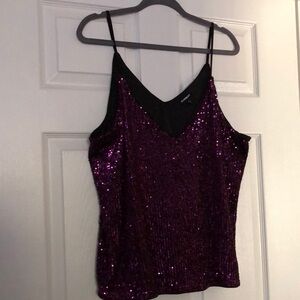 Sequin Purple Cami Top
